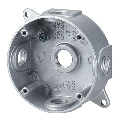 shallow outdoor round electrical box